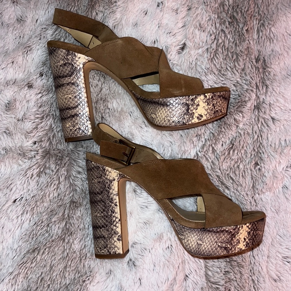 Gently used Michael kors platform mules